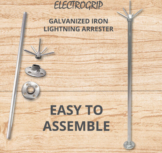 25mm Galvanised Iron Lightning Arrester - Image 4